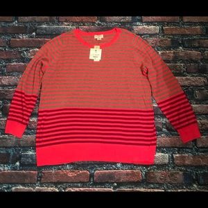 NWT Liz Claiborne Striped 2X Sweater!